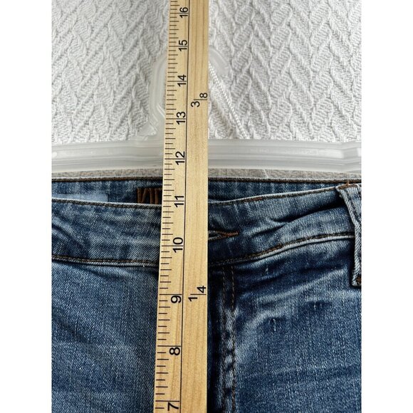 Kut From The Kloth Womens Distressed Blue Denim Jeans Size 14 Straight Leg - Picture 6 of 11